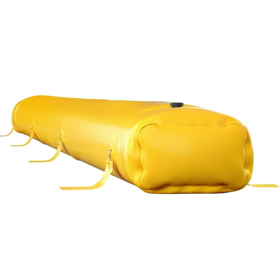 24 Feet Flood Bag, 12 Inches High, Premium PVC Water Dam for Doorways, Garages, and Basements, Leakproof and Lightweight, Yellow