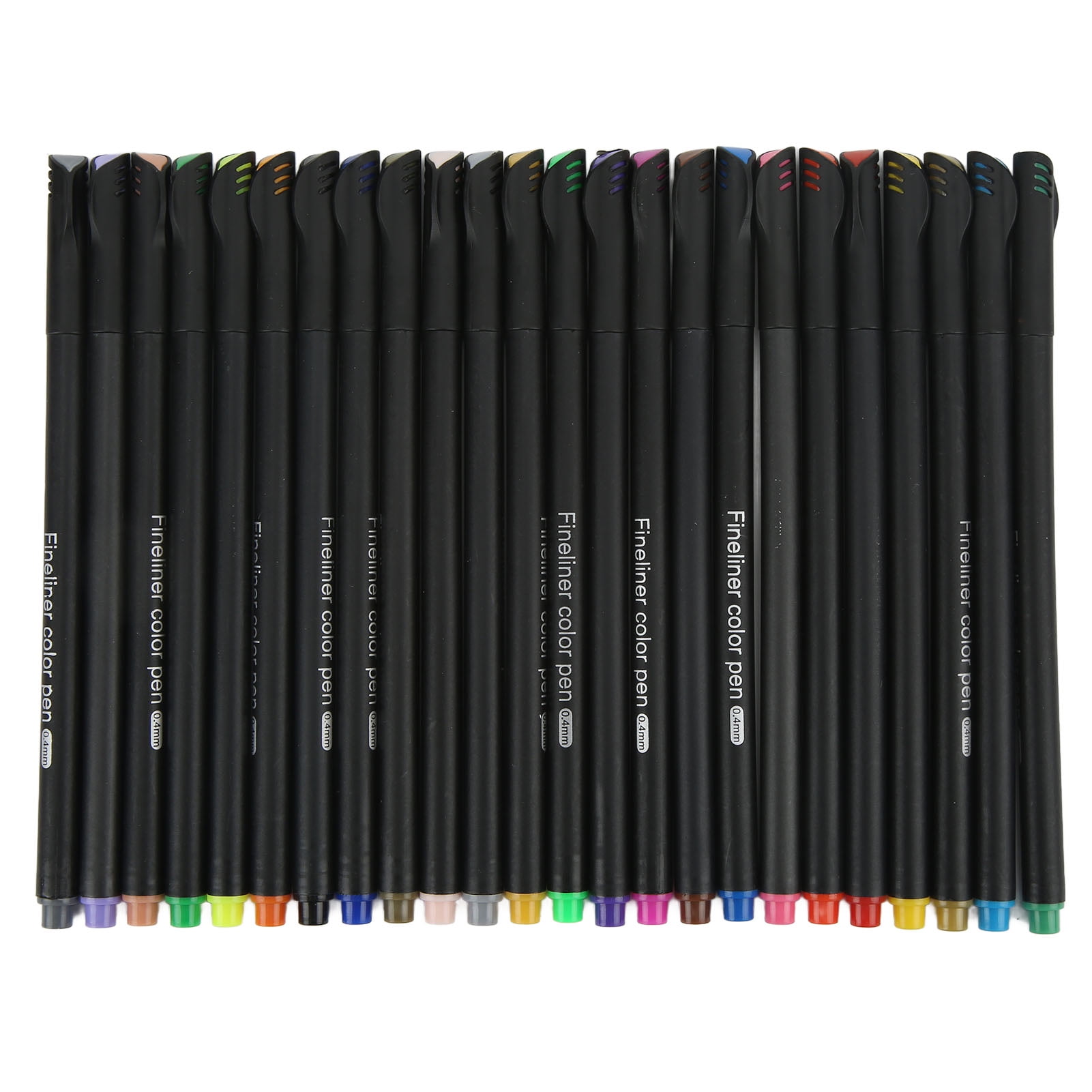 24 Fineliner Color Pens Set 0.4mm Thin Tip 24 Colors Watercolor Design ...