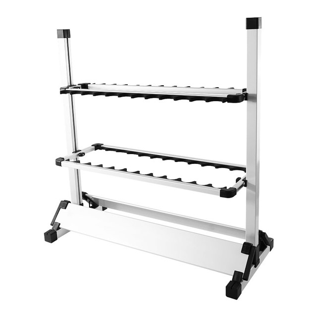 24 Fishing Rod Rack Holder Aluminum Alloy Fishing Pole Rack Stand