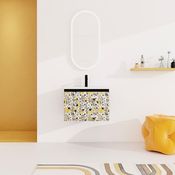 24'' Floating Vanity / Wall-Mounted Installation & Tidy Bathroom Space / Bathroom Decoration