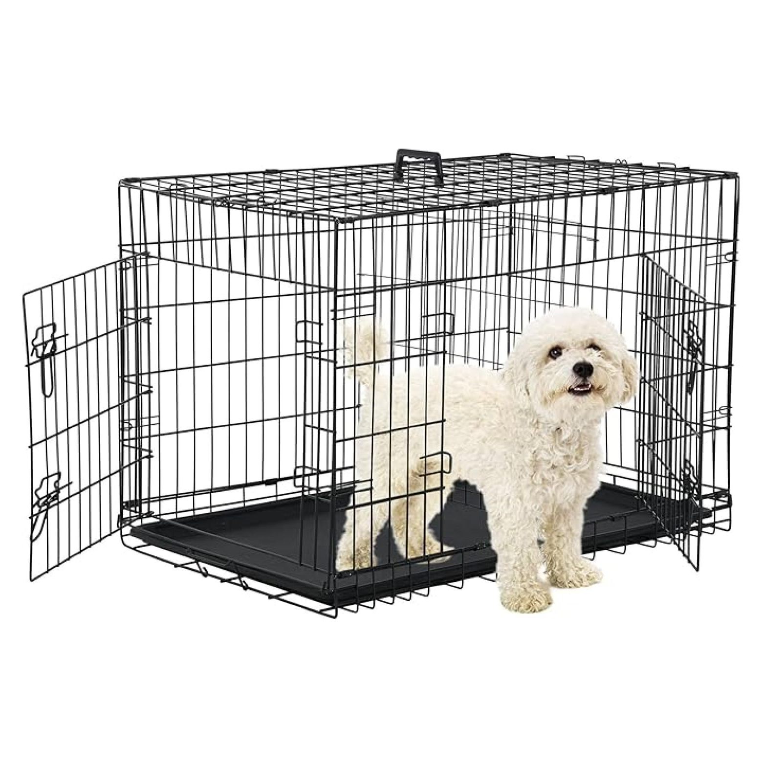 Curated visual reference: Picture Idea: 24 Foldable Metal Wire Dog Crate Double Door Folding Portable