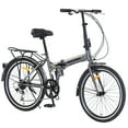 thumbnail image 1 of 24" Folding City Bike Steel Frame 7 Speed Folding Bike, 1 of 6