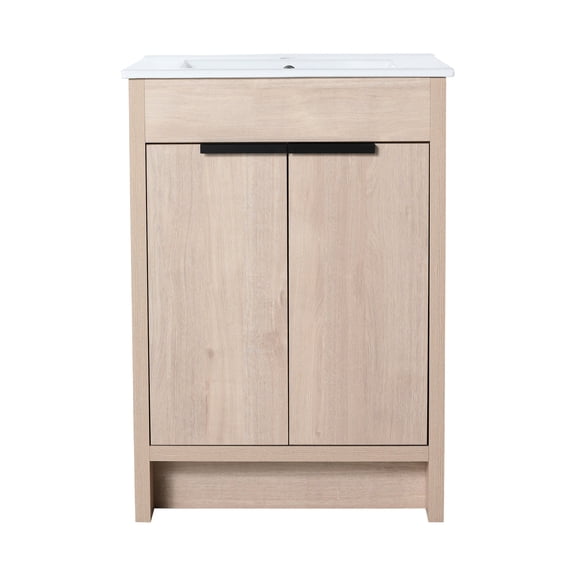 24" Freestanding, 2-Door, KD-Packing - Soft-Close Doors Prevent Slamming - Bathroom Use - Extra Storage Space