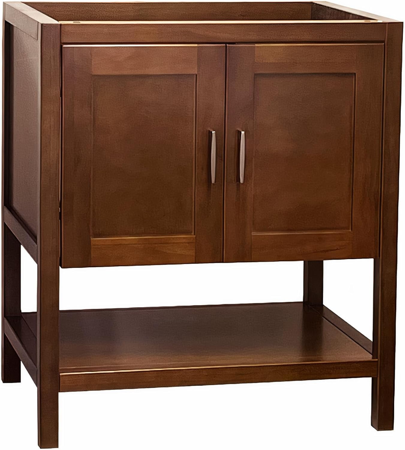 24" Freestanding Bath Vanity with Open Shelf Sink Base Without