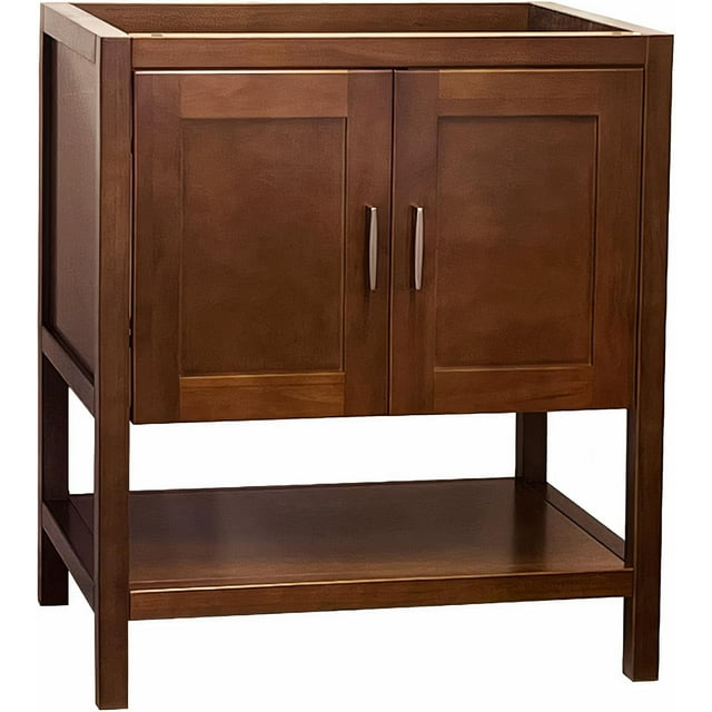 24" Freestanding Bath Vanity with Open Shelf Sink Base Without