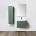 thumbnail image 1 of 24" Freestanding Bathroom Vanity with Sink & LED Mirror & LED Medicine Cabinet & Side-Cabinet - Aventurine Green, 1 of 17