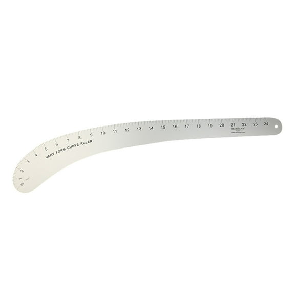 24" French Curve Ruler - Aluminum Alloy Sewing & Pattern Making Ruler with Clear Scale for Quilting, Tailoring & Design - Professional Measuring Tool