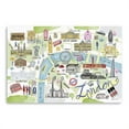 thumbnail image 1 of 24" Fun Illustrated London Map Canvas Wall Art, 1 of 3