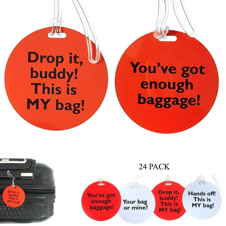 24 Funny Luggage Tag Baggage Handbag Travel Suitcase Bag Tags with