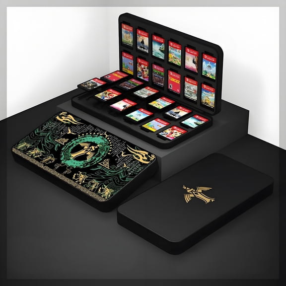 24 Game Card Case for Nintendo Switch , Portable Storage Holder Case for 24 Switch & Micro SD Cards, Legend of Zelda