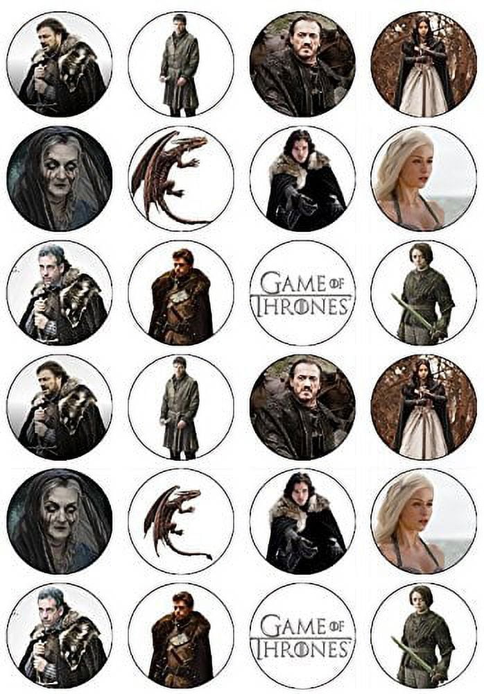 24 Game of Thrones Edible Icing Image Cupcake Toppers - Walmart.com