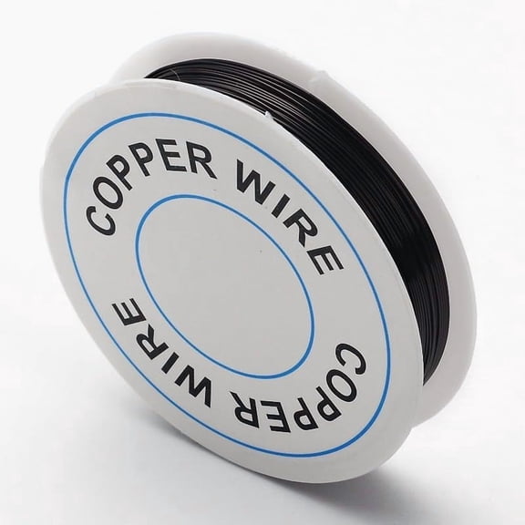 24 Gauge 0.5mm 31 ft Black Copper Wire Jewelry Beaded Wire Metal Craft Art Coil Metal Beaded Wire Craft Jewelry Wire Craft Supply