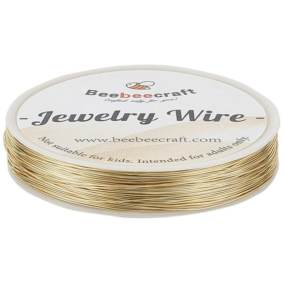 24 Gauge 0.5mm Jewelry Wire Real 14K Gold Plated Copper Beading Wire 262.47Ft Dead Soft Round Wire for Craft and Jewelry Making for DIY