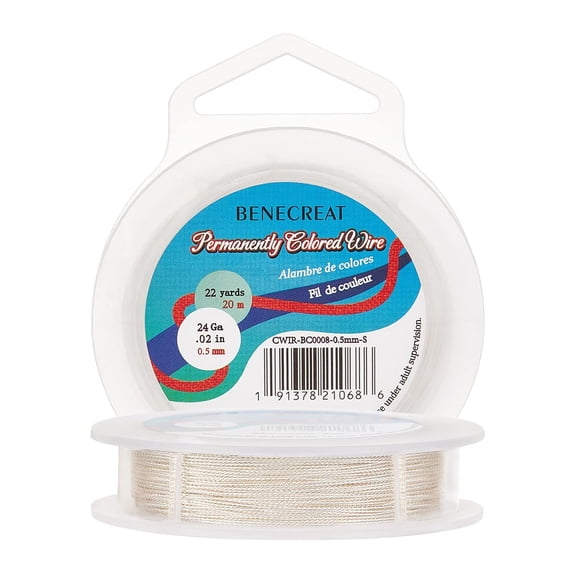 24 Gauge/0.5mm Resistant Twist Copper Wire 65.5 Feet/20m 3 Strands Silver Jewelry Beading Wire for Jewelry Craft Making Silver
