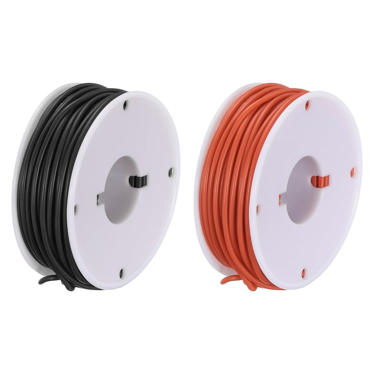 2 Conductor Parallel Silicone Wire 30AWG 30 Gauge Red Black