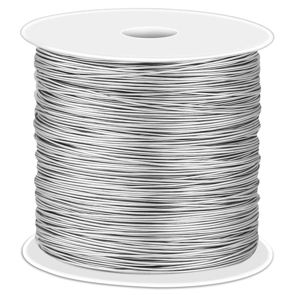 Stainless Steel Wire, 24 Gauge 393 Ft Jewelry Making Wire, 0.5mm Rustproof Craft Wire for Bailing, Wire Weaving, Viking Knit, Beaded Chains, Necklaces, Bracelets, DIY Crafts, Silver