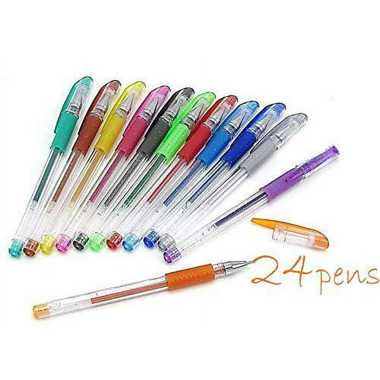 48Pcs Metallic Glitter Colors Gel Pens For School Office Adult Coloring  Book Journals Drawing Art Markers Promotion Pen