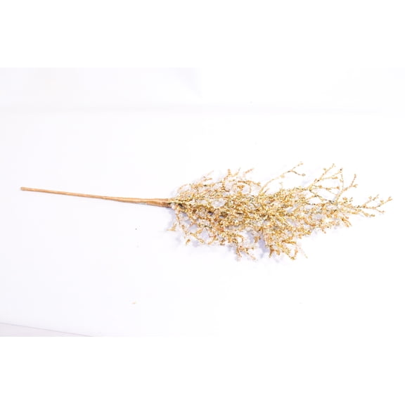 24" Gold Ice Spray Christmas Decoration Glittered Decorative Branch Spray for Christmas Trees, Wreaths, Garlands & Holiday Dcor