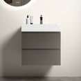 thumbnail image 1 of 24" Gray Bathroom Vanity with Sink, Large Storage Wall Mounted Floating Bathroom Vanity for Modern Bathroom(without Drain and Faucet), 1 of 8