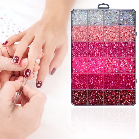 24 Grid Bedazzling Kit, Resin Jelly Rhinestones for Bedazzling, Multicolor 3/4/5/6mm Flatback Gems for Diamond Art, Bedazzler Kit, Jewelry Glue for Nail Art Crafting Book Makeup