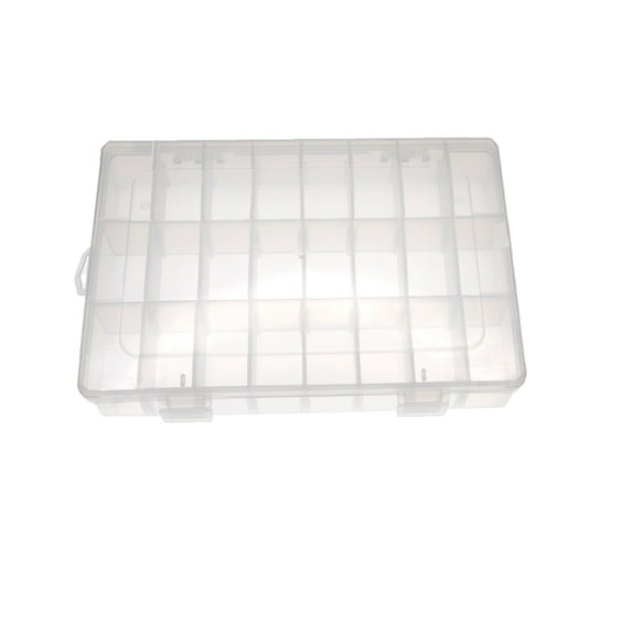 24 Grid Plastic Organizer Box with Dividers for Containers Jewelry, DIY, Nail Art, Fishing Tackle