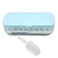thumbnail image 1 of 24-Grid Silicone Ice Cube Tray with Lid for Kitchen - Blue Freezer Mold Set, 1 of 8