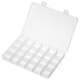 thumbnail image 1 of 24 Grids Jewelry Organizer Box, 2 Pack Clear Plastic Jewelry Boxes Storage Container for Beads, Style 1, 1 of 6