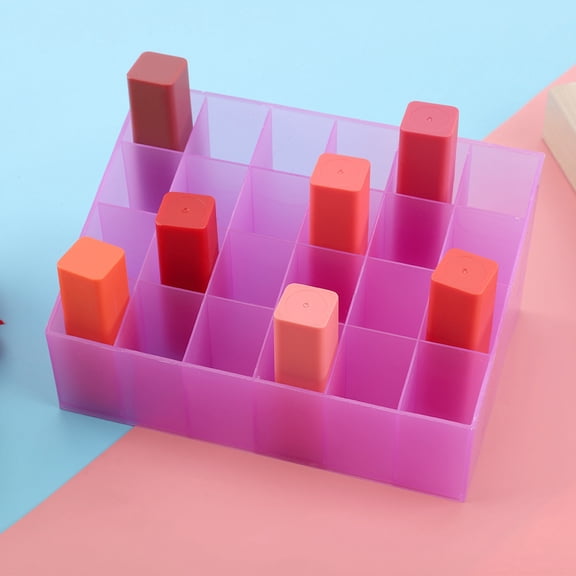 24 Grids Lipstick Holder Display Stand Cosmetic Organizer Makeup Storage Box for Tidy Dressing Table