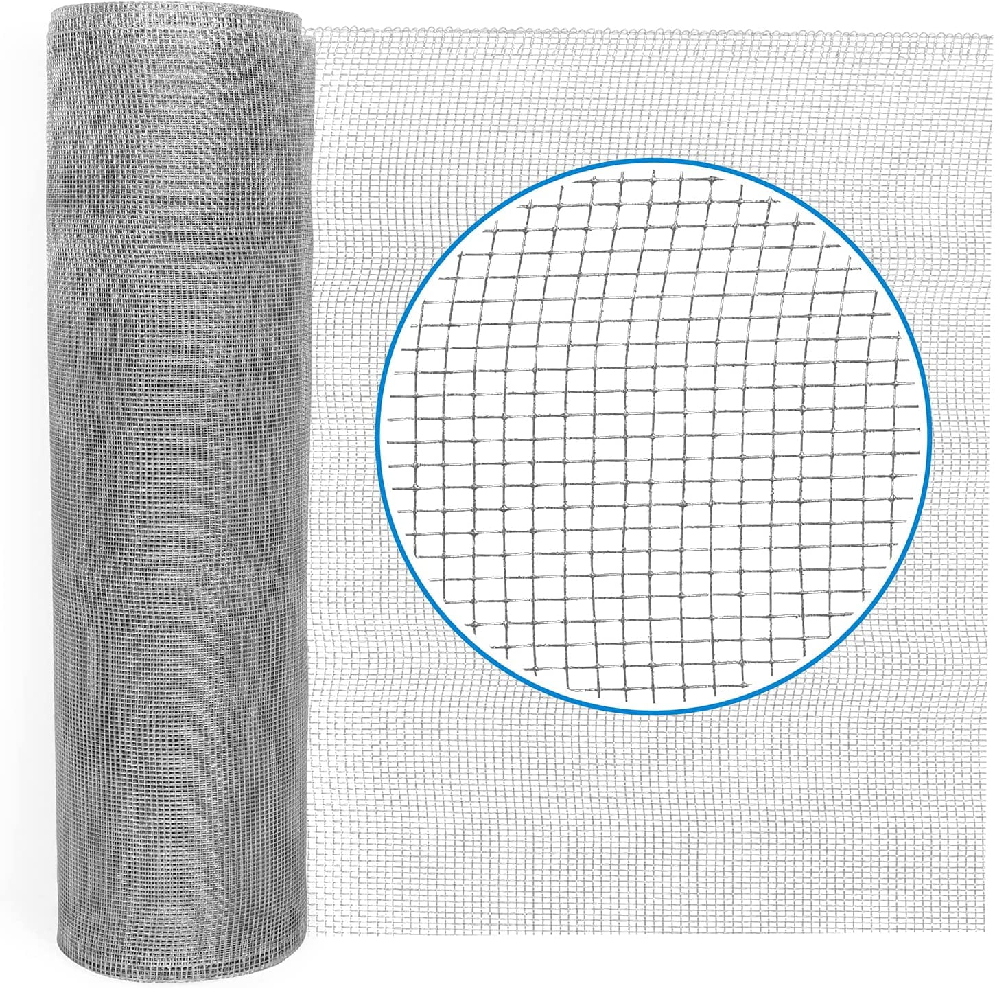 24" H x 100' L x 1/8Inch Opening Mesh Hardware Cloth, 27 Gauge