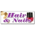 thumbnail image 1 of 24" HAIR & NAILS DECAL sticker coloring manicurist pedicure perms stylist, 1 of 1