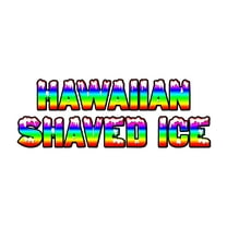 24" HAWAIIAN SHAVED ICE DECAL sticker hawaian cart stand icee icy