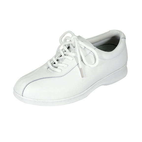 24 HOUR COMFORT Alana Wide Width Classic Oxford Lace-up Shoes WHITE 12