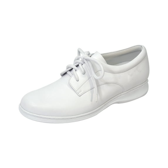 24 HOUR COMFORT Alice Wide Width Professional Sleek Shoe WHITE 5