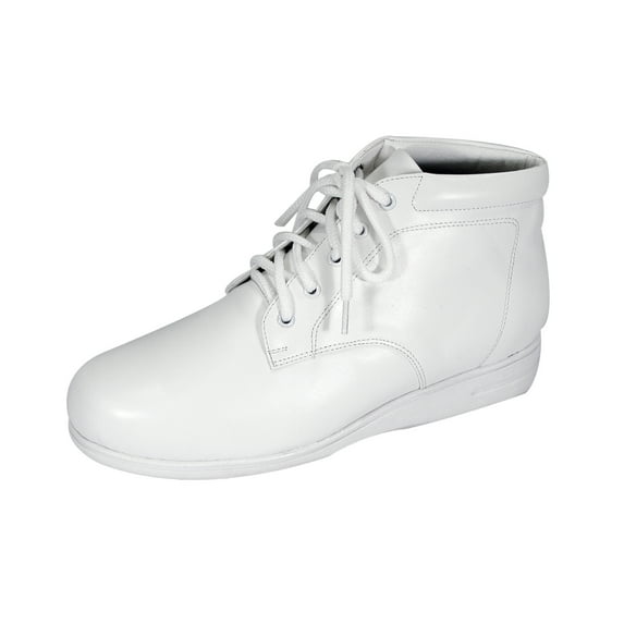 24 HOUR COMFORT Amy Wide Width Comfort Shoes For Work and Casual Attire WHITE 6