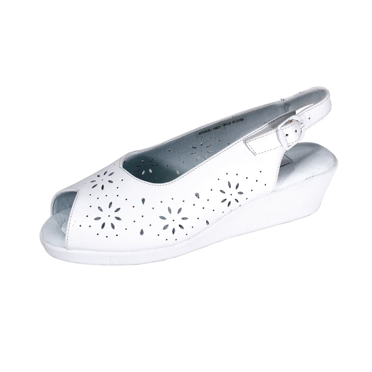 24 HOUR COMFORT Anne Wide Width Comfort Shoes For Work and Casual Attire WHITE 5.5