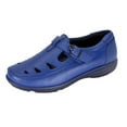 thumbnail image 1 of 24 HOUR COMFORT Annette Women Wide Width Casual Leather Loafer with Adjustable Buckle Strap NAVY 12, 1 of 6