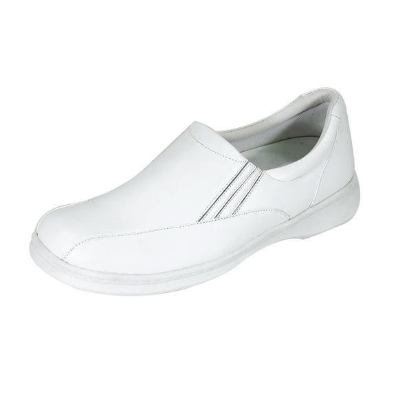 24 HOUR COMFORT Blaire Wide Width Professional Sleek Shoe WHITE 6