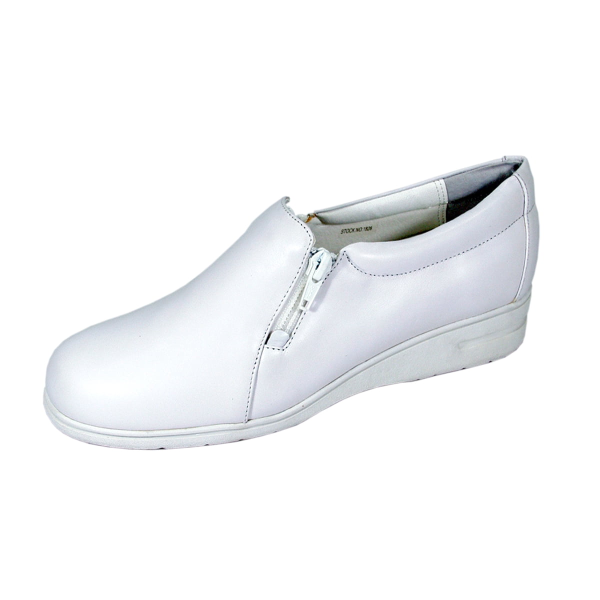 24 HOUR COMFORT Bobbi Wide Width Comfort Shoes For Work and Casual Attire WHITE 5