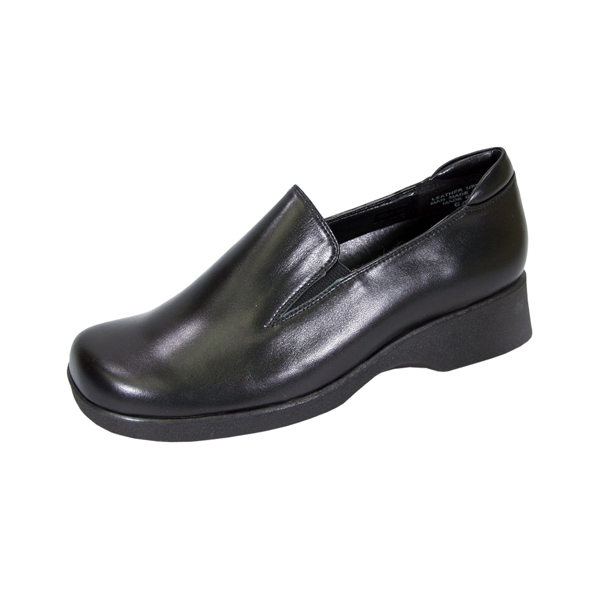 24 HOUR COMFORT Bristol Wide Width Comfort Shoes For Work and Casual Attire BLACK 10.5