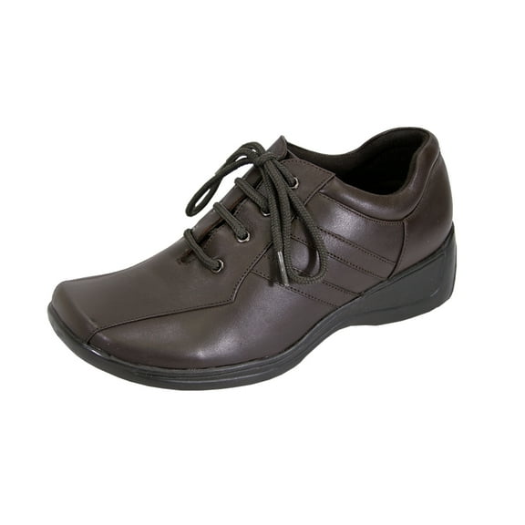 24 HOUR COMFORT Camila Wide Width Comfort Shoes For Work and Casual Attire BROWN 8