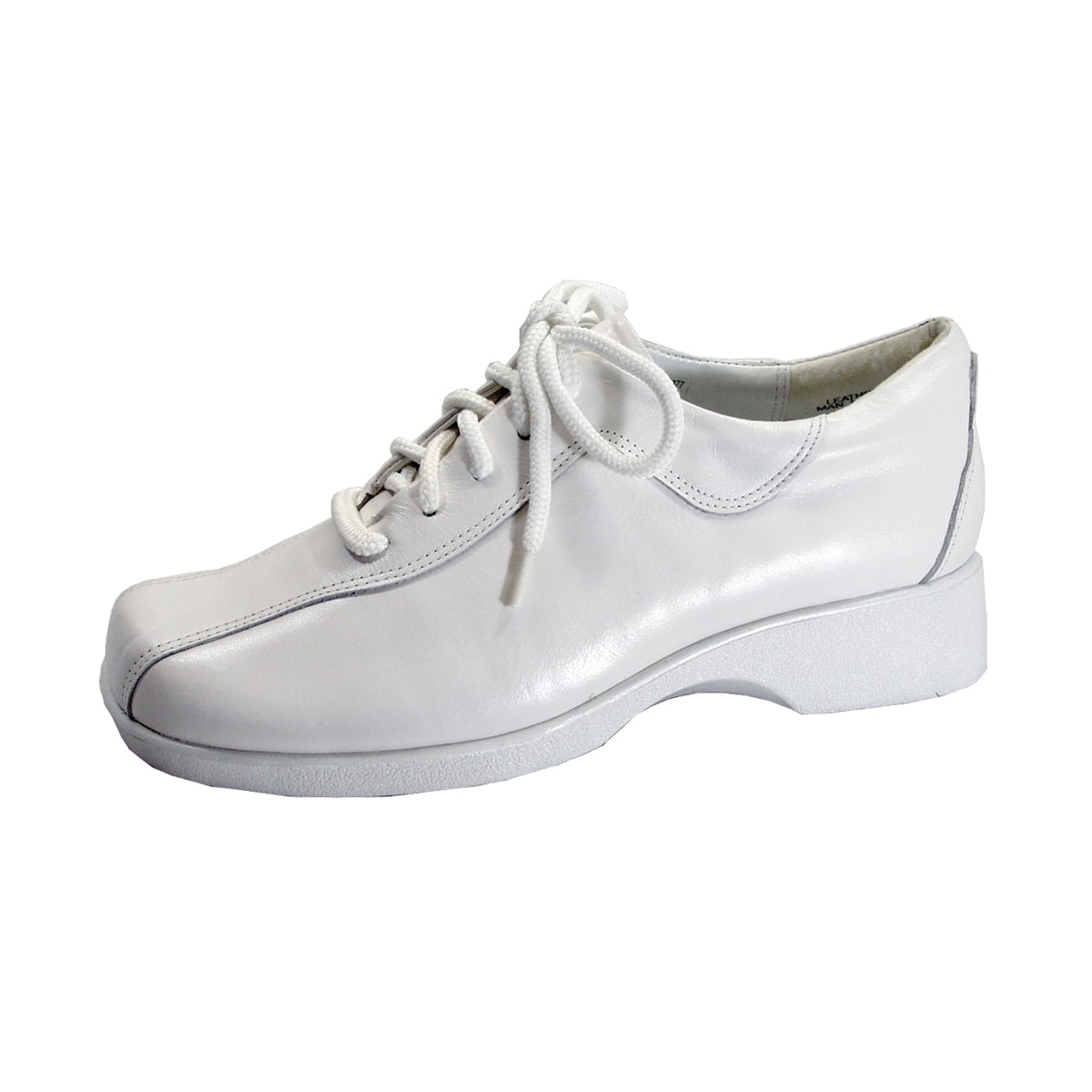 24 HOUR COMFORT Caprice Width Leather Lace-Up Shoes WHITE Walmart.com