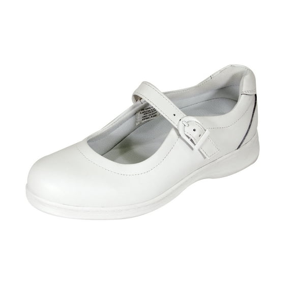 24 HOUR COMFORT Cara Wide Width Professional Sleek Shoe WHITE 12