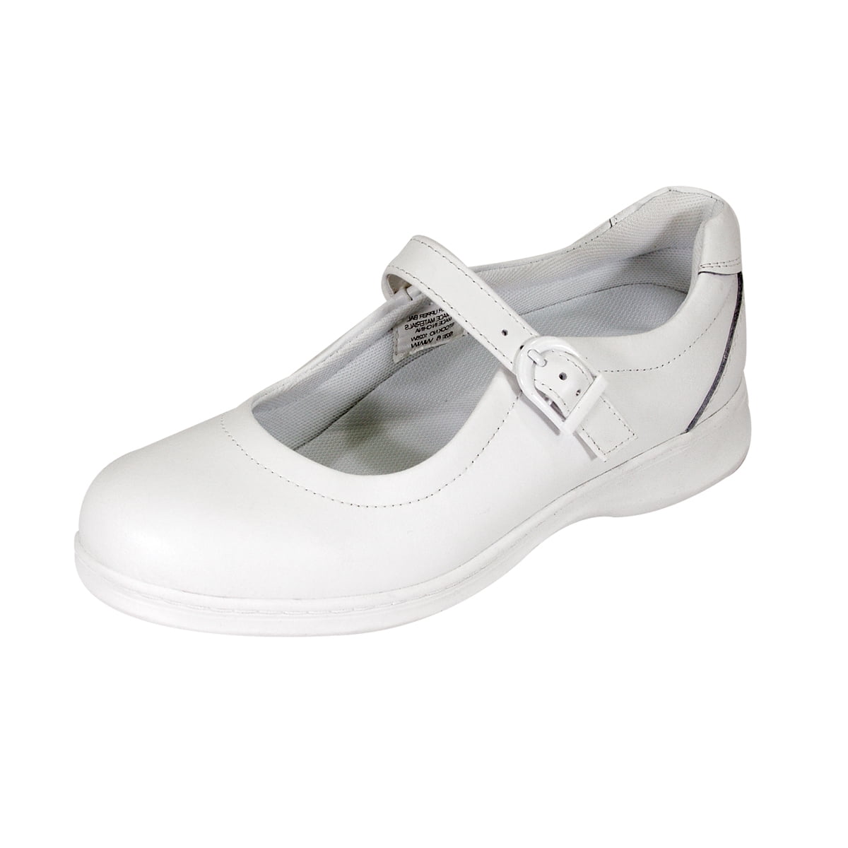 24 HOUR COMFORT Cara Wide Width Professional Sleek Shoe WHITE 9.5