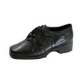 thumbnail image 1 of 24 HOUR COMFORT Carmel Women's Wide Width Leather Lace-Up Shoes BLACK 5, 1 of 6