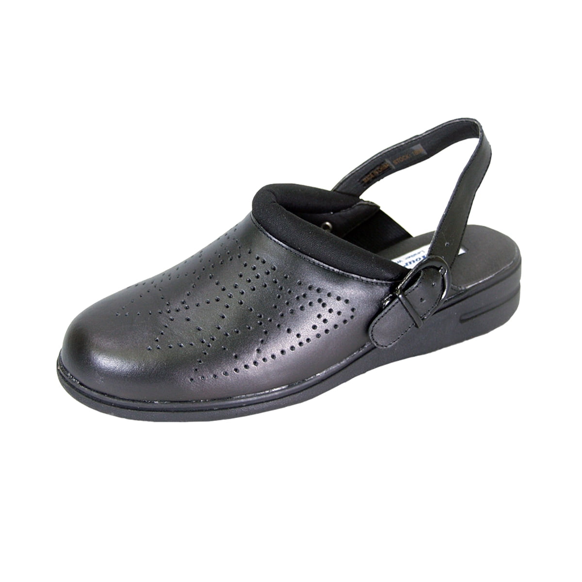 24 HOUR COMFORT Carrie Wide Width Professional Sleek Shoe BLACK 7.5