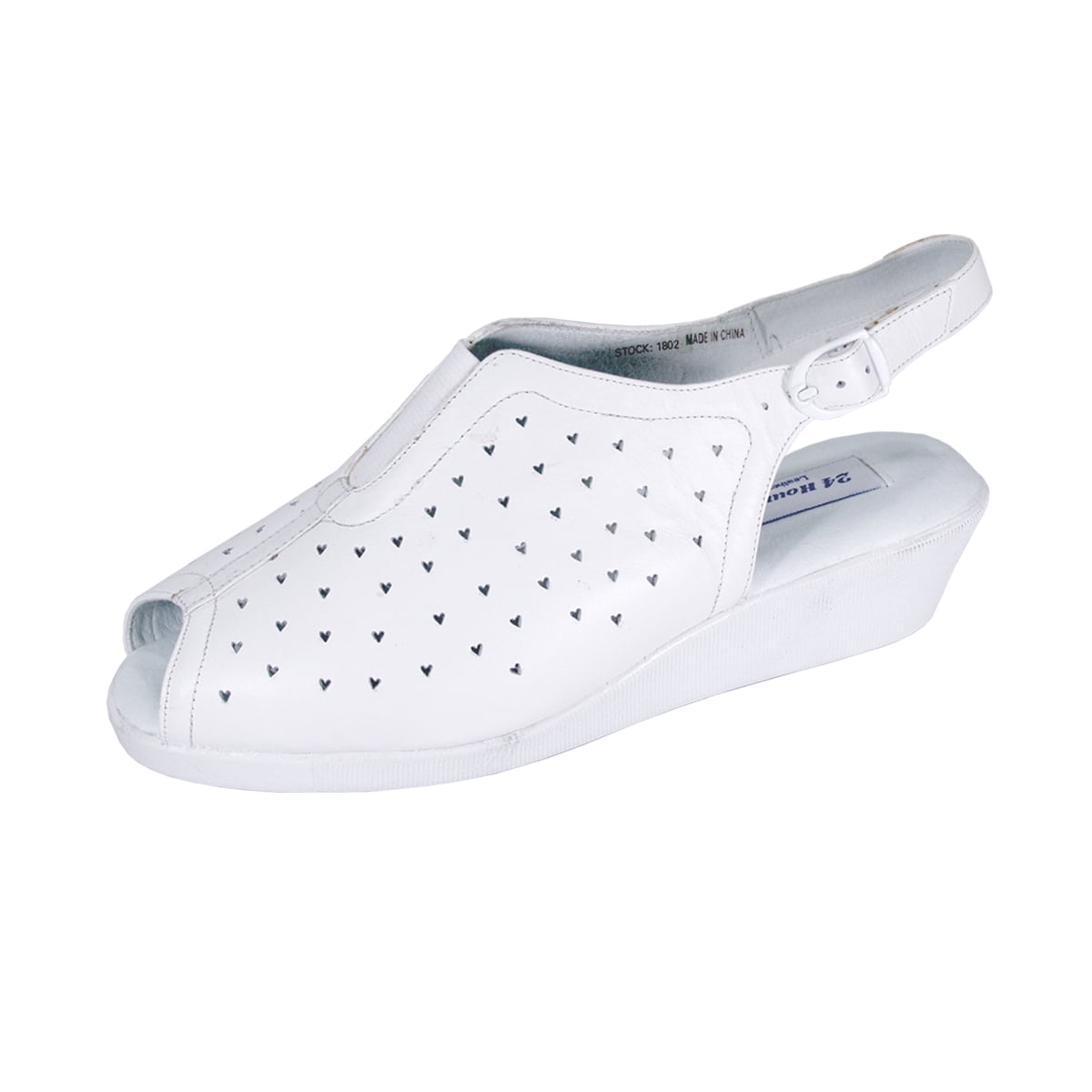 24 HOUR COMFORT Cassie Wide Width Comfort Shoes For Work and Casual Attire WHITE 10
