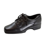 24 HOUR COMFORT Cherie Womens Wide Width Leather Oxfords