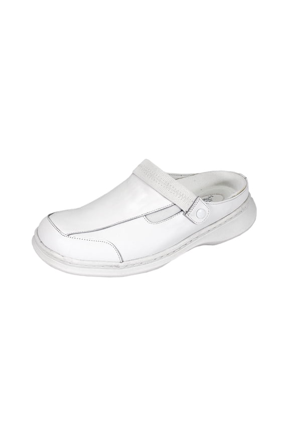 Clara Wide Width Professional Sleek Clog WHITE 12