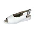 thumbnail image 1 of 24 HOUR COMFORT Connie Women Wide Width Comfort Slingback Leather Sandals WHITE 6, 1 of 6