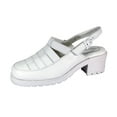 thumbnail image 1 of 24 HOUR COMFORT Cora Wide Width Comfortable Leather Slingback Clogs WHITE 9.5, 1 of 6